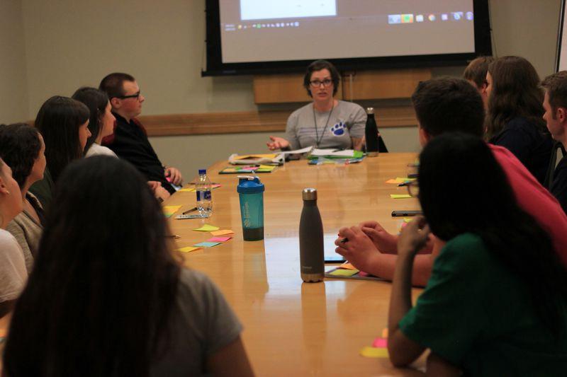 Penn State students participate in Pride Group discussions from other Penn State campuses